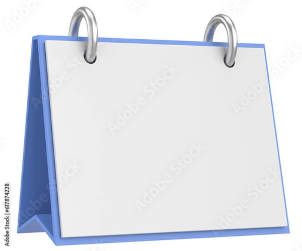 Fototapeta Empty calendar. 3D calendar. 3D illustration.