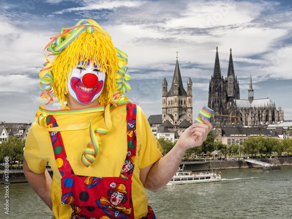 Fototapeta Clown in Köln