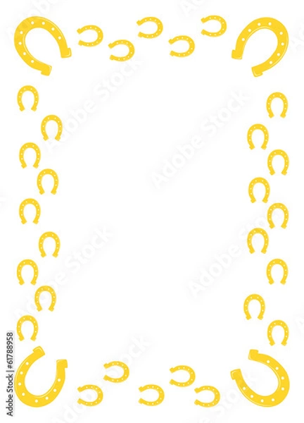 Obraz Gold horseshoe border .