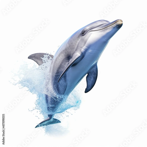 Obraz dolphin jumping isolated