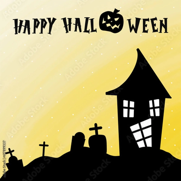 Obraz halloween background with pumpkin