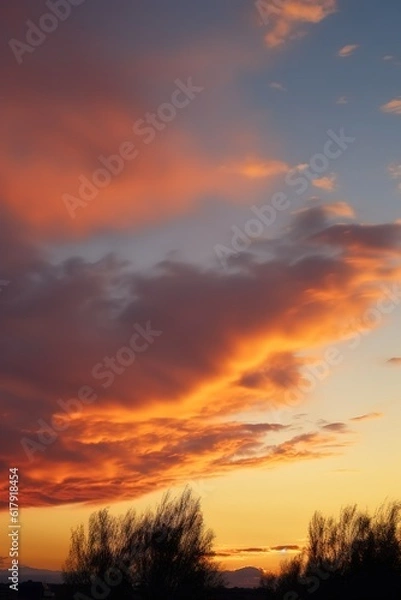 Fototapeta sunbeams through the clouds, the sun rays shining against the looming clouds. AI Generated