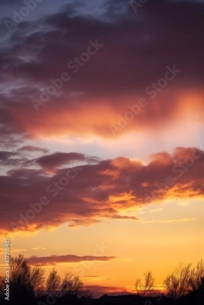 Fototapeta sunbeams through the clouds, the sun rays shining against the looming clouds. AI Generated