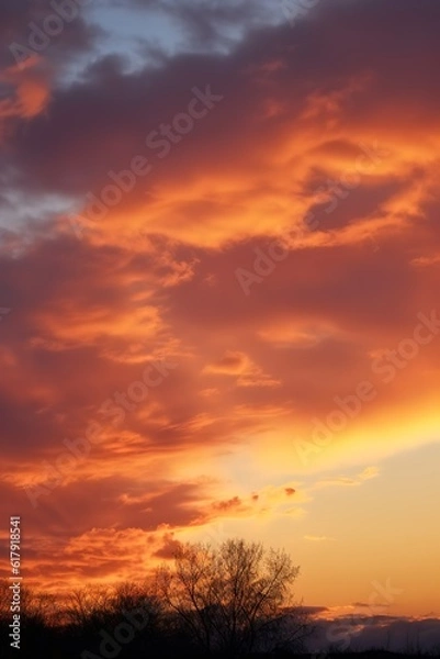 Fototapeta the sun rays shining against the looming clouds, sun rays coming down through a cloudy sky. AI Generated