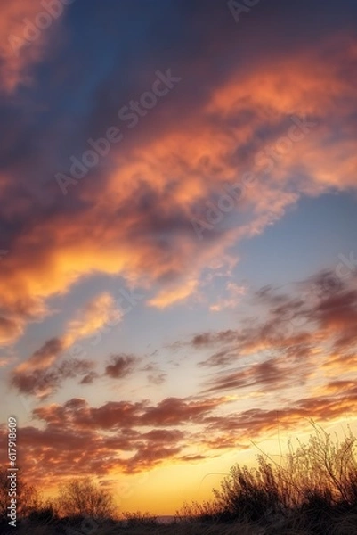 Fototapeta the sun rays shining against the looming clouds, sun rays coming down through a cloudy sky. AI Generated