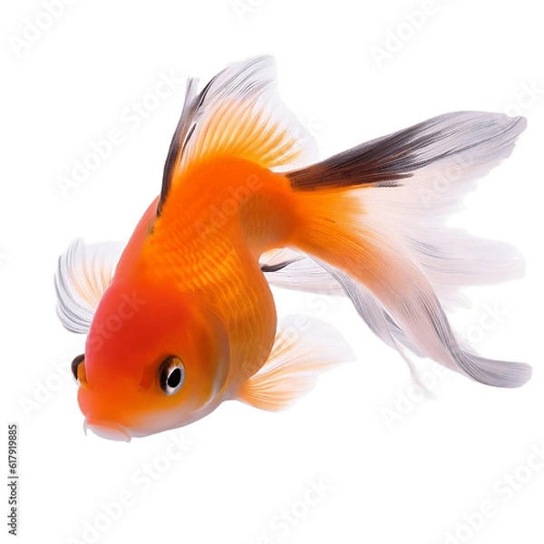 Fototapeta fish isolated on white. generative AI