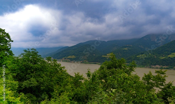 Obraz River and mountains