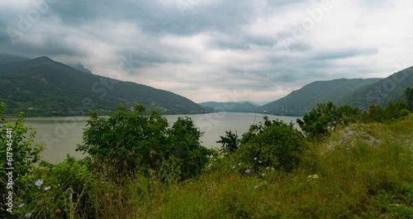 Obraz River and mountains