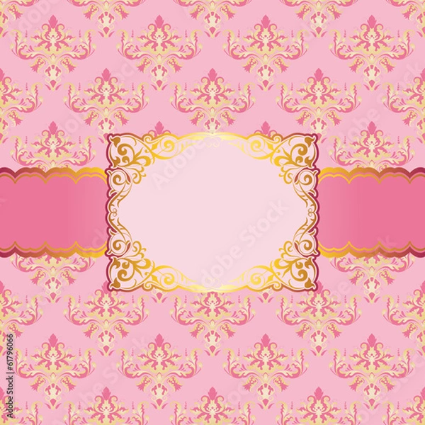 Fototapeta Vector elegant frame for greeting card