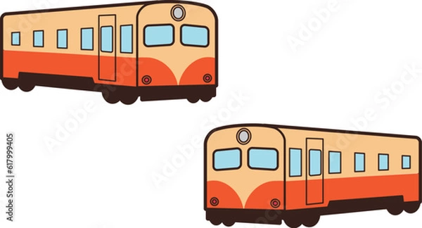 Obraz 赤いラインの入った気動車