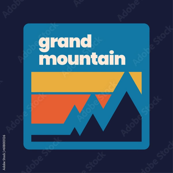 Obraz Mountain outdoor badge