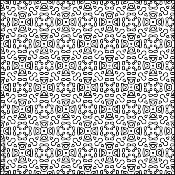 Fototapeta  Modern stylish abstract texture. Geometric shapes from striped elements. Black and white pattern.