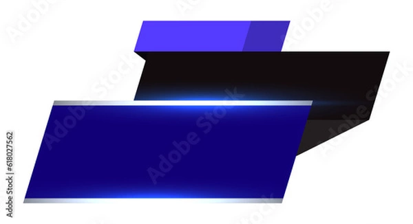 Obraz Template three shiny label head line