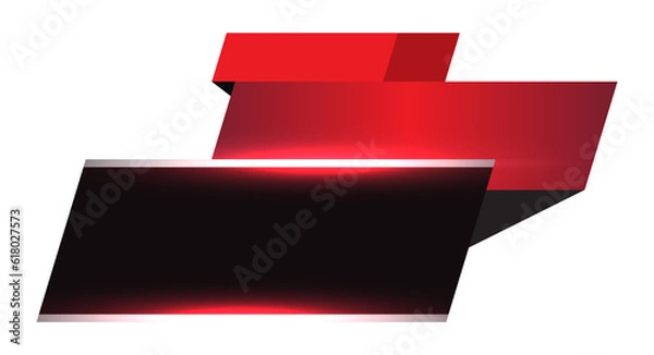 Fototapeta Template three shiny label head line