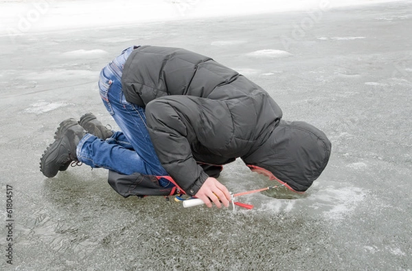 Obraz Ice fishing.
