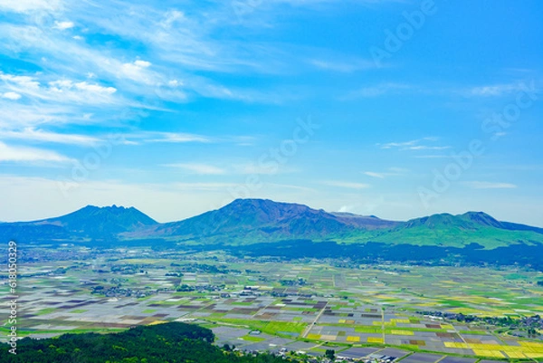 Obraz 【熊本県】阿蘇の大パノラマ大観峰の景観