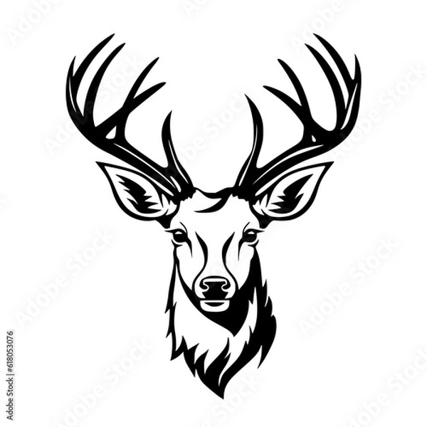 Obraz deer head vector