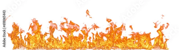 Fototapeta Fire flame on transparent background isolated png..