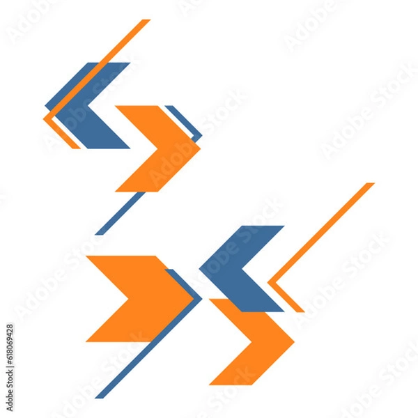 Fototapeta Colorful geometric decorative vector elements