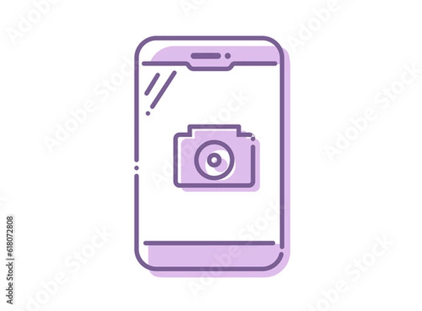 Obraz スマホ　カメラ　紫