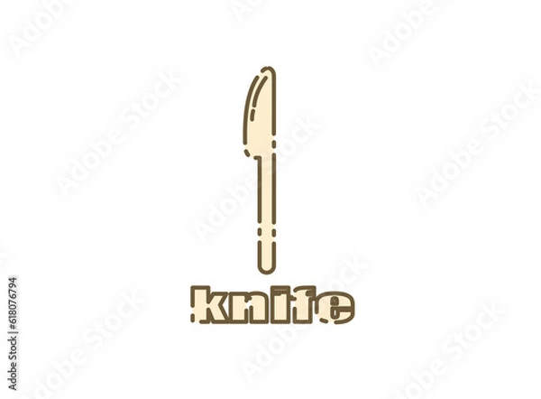 Obraz ナイフ　橙