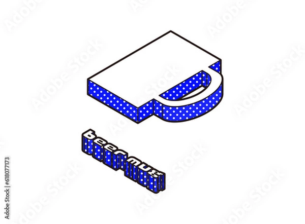 Obraz ビールグラス　青