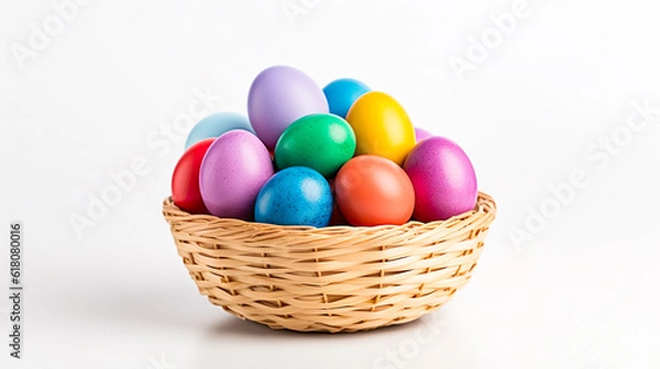 Fototapeta カラフルなイースターエッグ　Generative AI