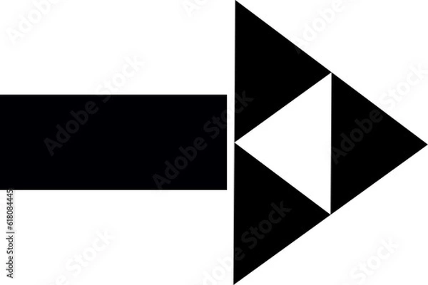 Obraz New style black vector arrow. Arrow right vector illustration.