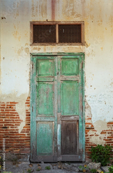Fototapeta Old wood door
