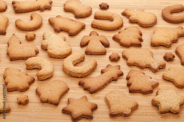 Fototapeta Various gingerbread cookies