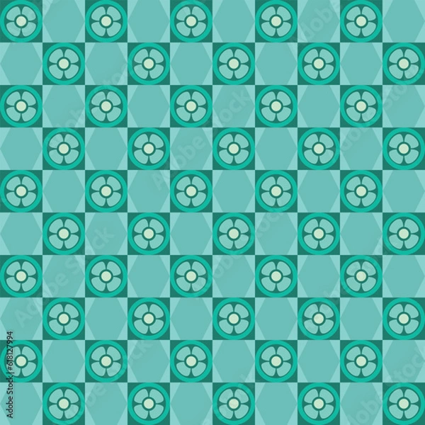 Fototapeta Beautiful seamless vector pattern design for decorative, wallpaper, wrapping paper, fabric, backdrop, shirt, tablecloths, clothes, blankets and other.