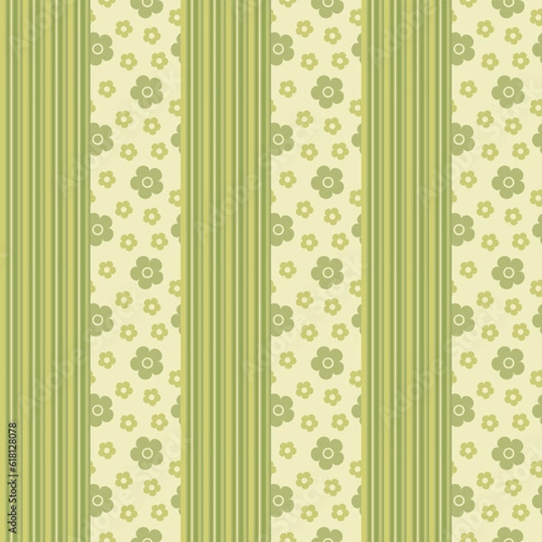 Fototapeta Beautiful seamless vector pattern design for decorative, wallpaper, wrapping paper, fabric, backdrop, shirt, tablecloths, clothes, blankets and other.