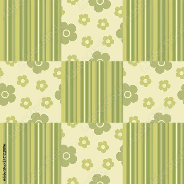 Fototapeta Beautiful seamless vector pattern design for decorative, wallpaper, wrapping paper, fabric, backdrop, shirt, tablecloths, clothes, blankets and other.
