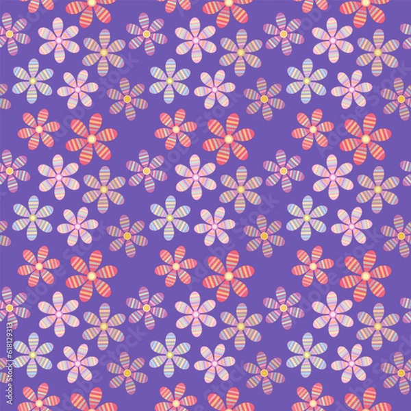 Fototapeta Beautiful seamless vector pattern design for decorative, wallpaper, wrapping paper, fabric, backdrop, shirt, tablecloths, clothes, blankets and other.