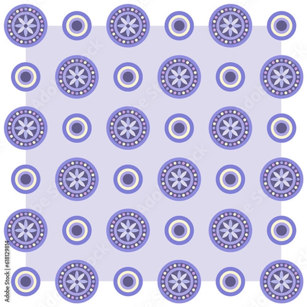 Fototapeta Beautiful seamless vector pattern design for decorative, wallpaper, wrapping paper, fabric, backdrop, shirt, tablecloths, clothes, blankets and other.