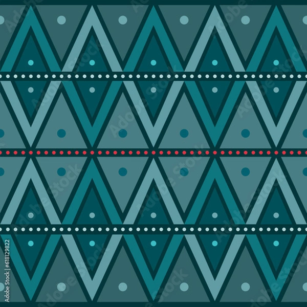 Fototapeta Beautiful seamless vector pattern design for decorative, wallpaper, wrapping paper, fabric, backdrop, shirt, tablecloths, clothes, blankets and other.
