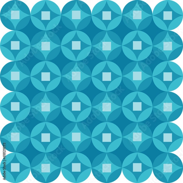 Fototapeta Beautiful seamless vector pattern design for decorative, wallpaper, wrapping paper, fabric, backdrop, shirt, tablecloths, clothes, blankets and other.