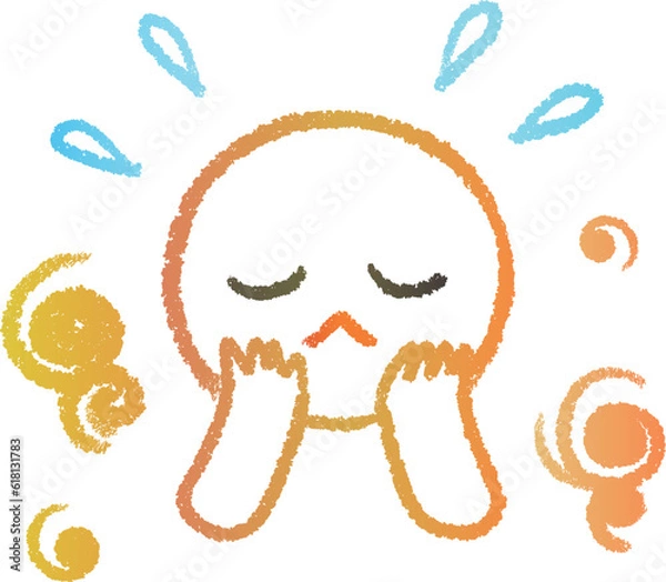 Obraz 困惑 クレヨン風