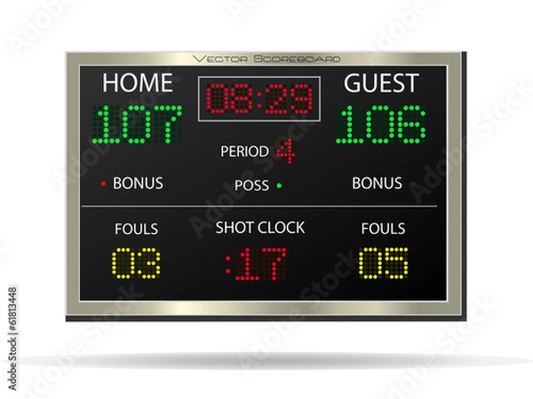 Obraz Scoreboard, Vector Illustration