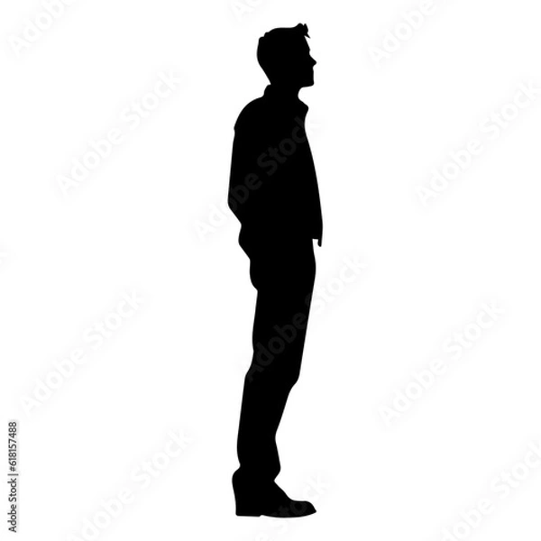 Obraz person standing silhouette illustration