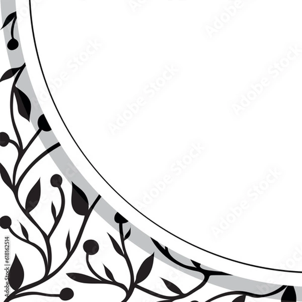 Fototapeta Trendy abstract square art templates with floral and geometric elements. Suitable for social media posts, mobile apps, banners design and web internet ads. Vector fashion backgrounds.