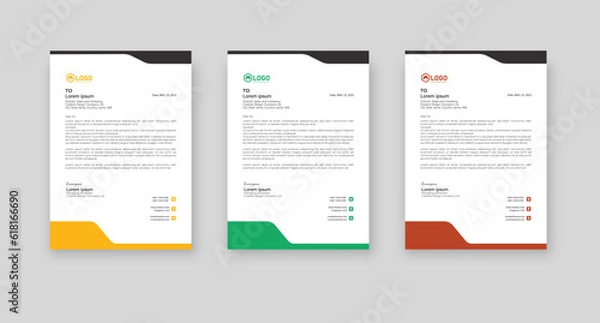 Obraz Vector modern creative letterhead template design