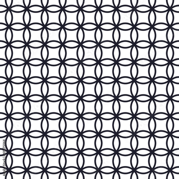 Fototapeta Geometric pattern from circles on a white background. Vector design.