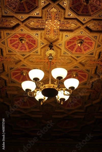 Obraz chandelier on the ceiling