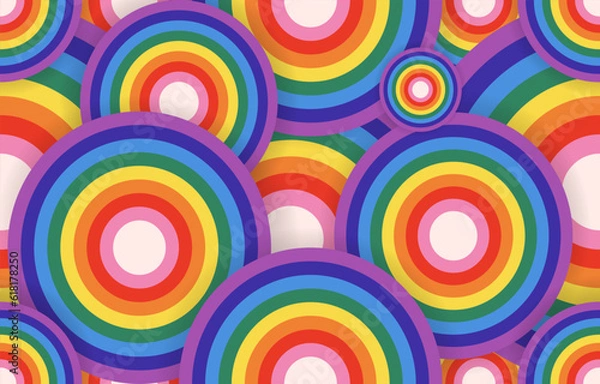 Obraz Colorful rainbow pride gradient fluid abstract background. LGBT flag pride month fluid wallpaper. Pride month colorful gradient wallpaper for presentation template.