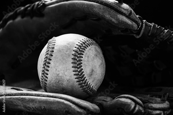 Obraz Baseball glove with a ball