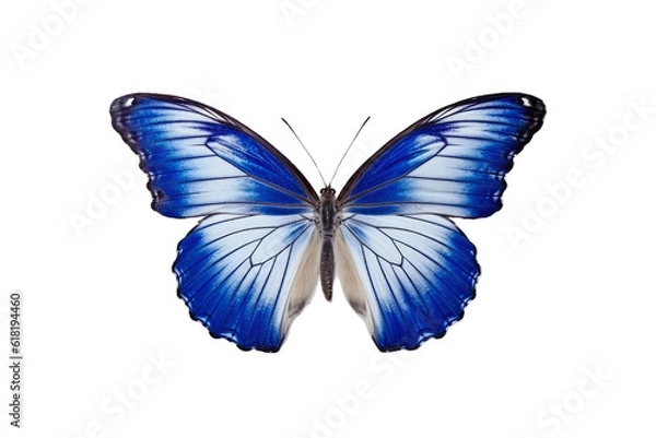 Fototapeta Beautiful butterfly isolated on white transparent background , PNG file , Created with Generative Ai Technology