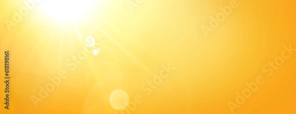 Fototapeta Nature sunny abstract summer background with sun. Sunlight effect
