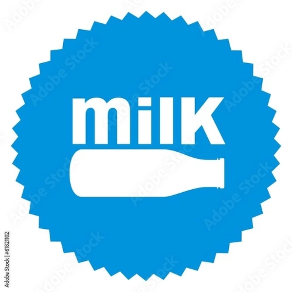 Obraz vector blue sticer milk