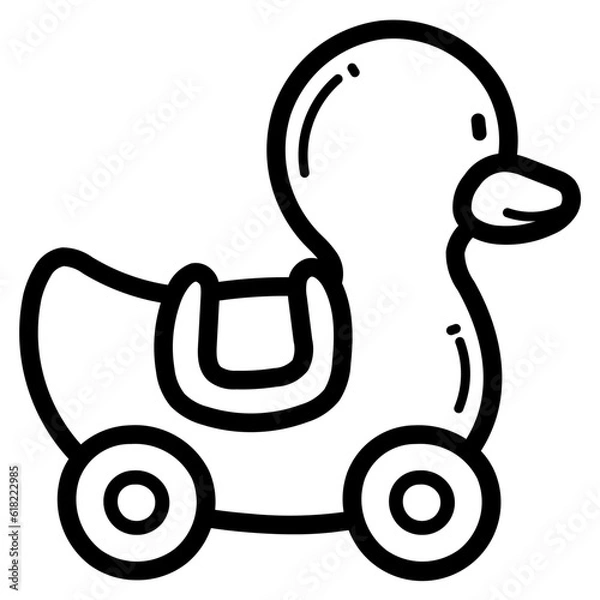 Obraz duckling line icon style